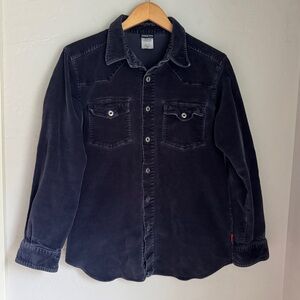 Patagonia Men's Dark navy blue Corduroy Buttons Down Shirts Size M